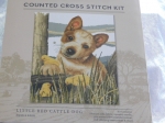 Fiona Jude Country Thread Cross Stitch Kit - Little Red Cattle Dog
